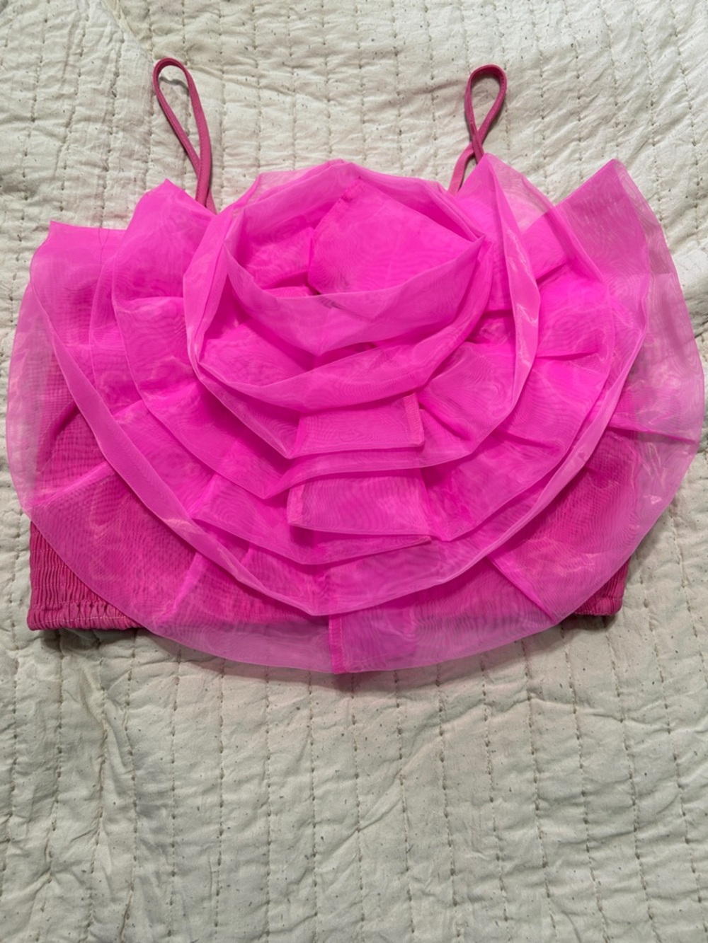 Buddy Love Pink Smocked Spaghetti Strap Top
